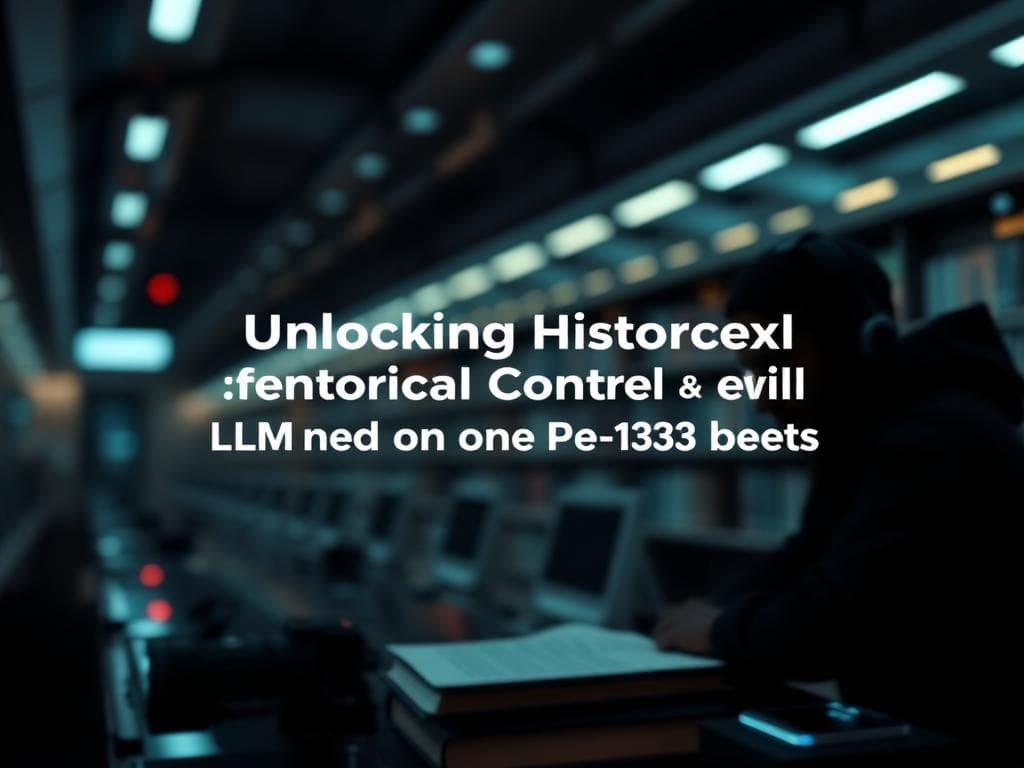 Unlocking Historical Context: LLMs Trained on Pre-1913 Texts